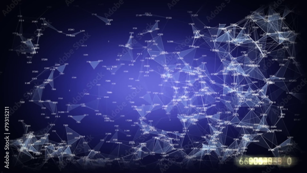 Architectural web structure with data nodes on a plexus Architectural web structure with data nodes on a plexus