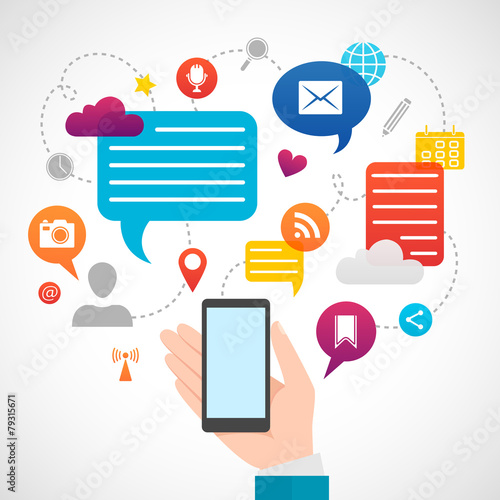 Mobile social network media concept