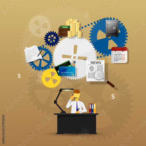 Business concept of teamwork