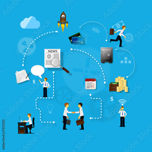 Business concept of teamwork