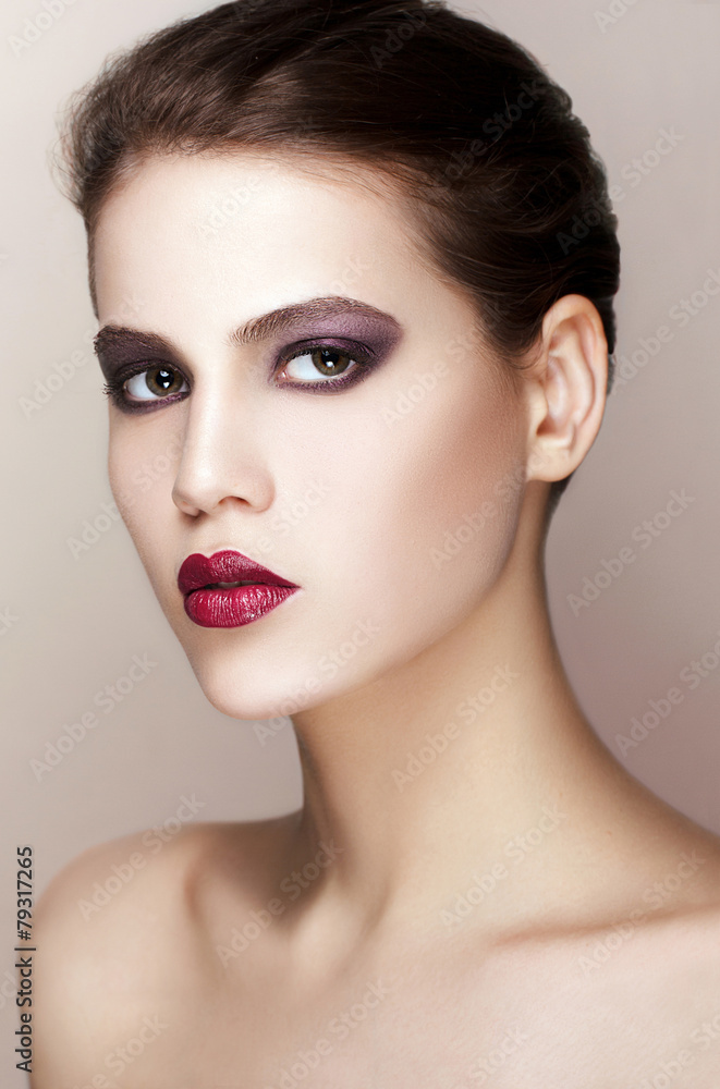 Beautiful woman with bright fashion make-up Beautiful woman with bright fashion make-up