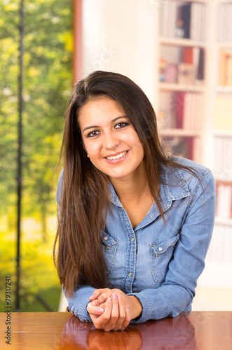 cute young brunette wearing denim shirt Free Download cute young brunette wearing denim shirt - GFXLoad