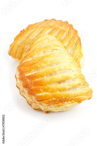 Puff Pastry, isolated on white background