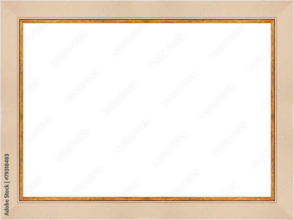 Obraz premium Wooden frame on white