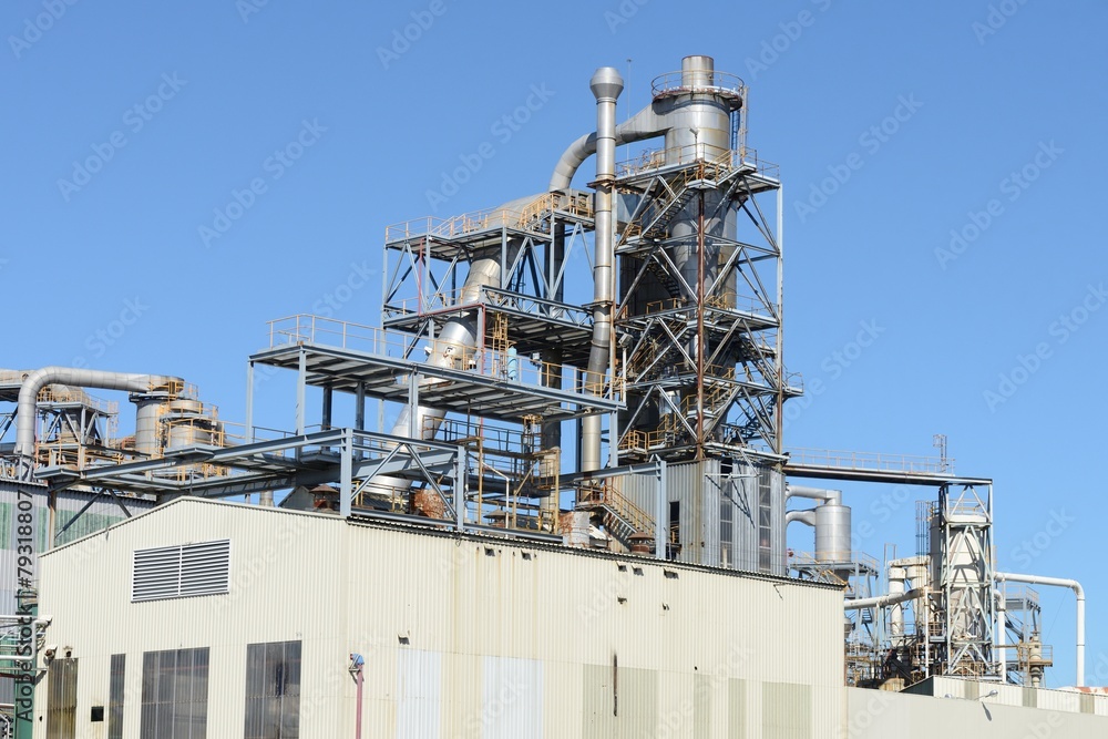 Obraz premium Industrial Factory Exterior