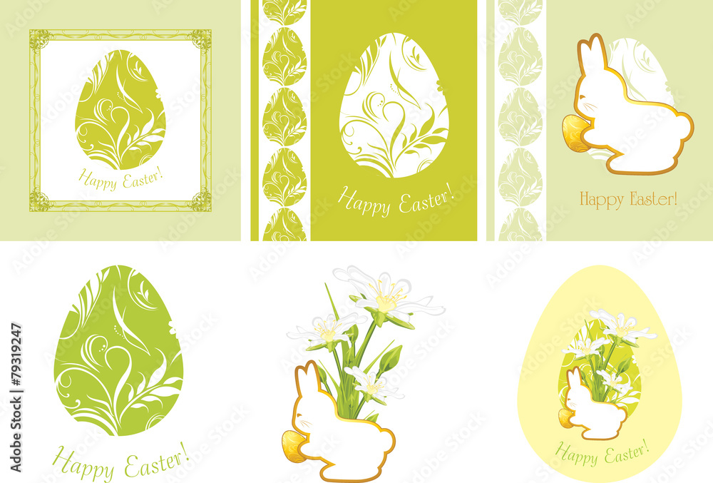 Easter decorative elements for design