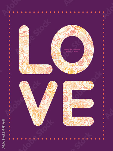 Vector warm flowers love text frame pattern invitation greeting