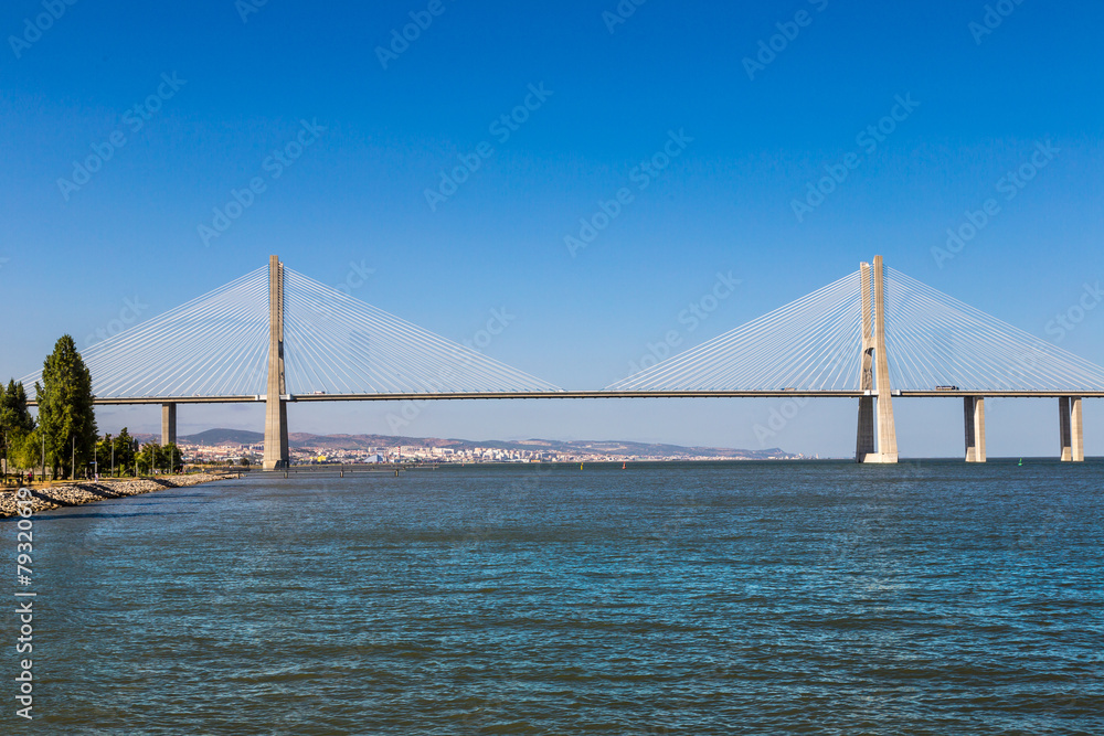 Fototapeta premium Vasco da Gama Bridge in Lisbon