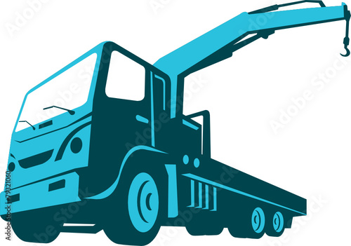 Truck Crane Cartage Hoist Retro