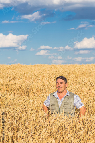 farmer standing in a wheat field © Ryzhkov Oleksandr
