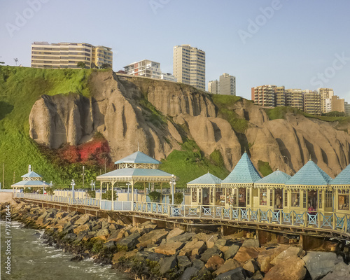 Commercial Stores at the Beach in Lima Peru photo