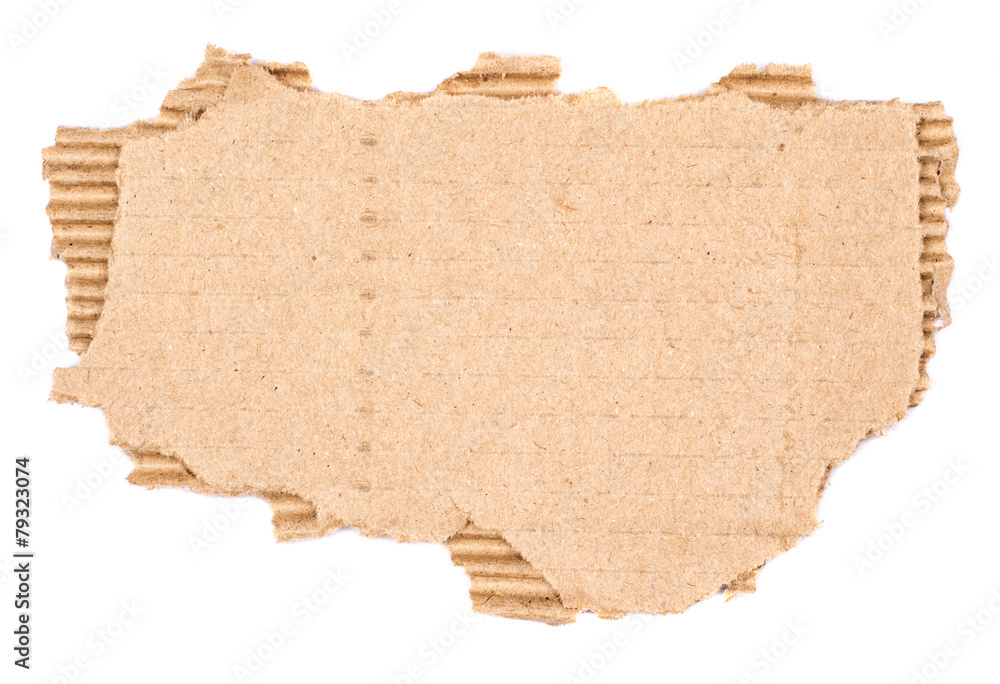 old textured cardboard sheet with torn edges isolated over white old textured cardboard sheet with torn edges isolated over white