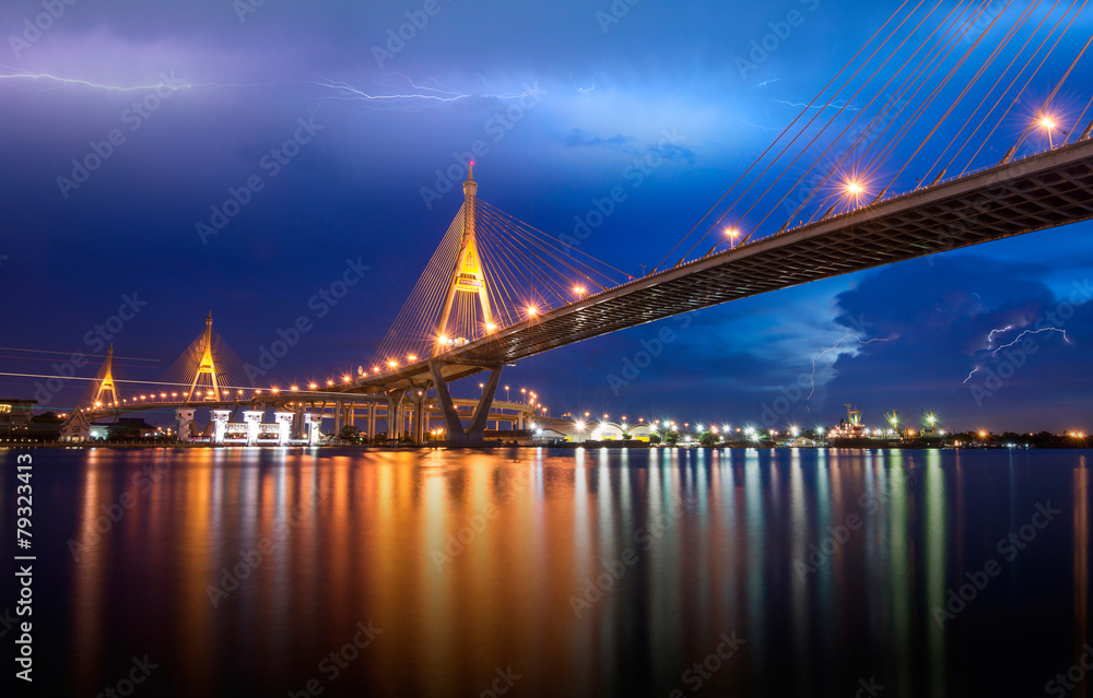 Obraz premium Bhumipol bridge bangkok