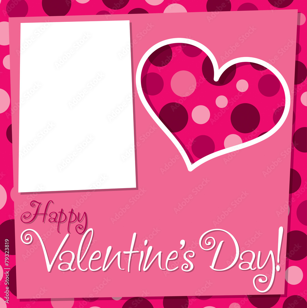 Cut out retro Valentine's Day card in vector format.