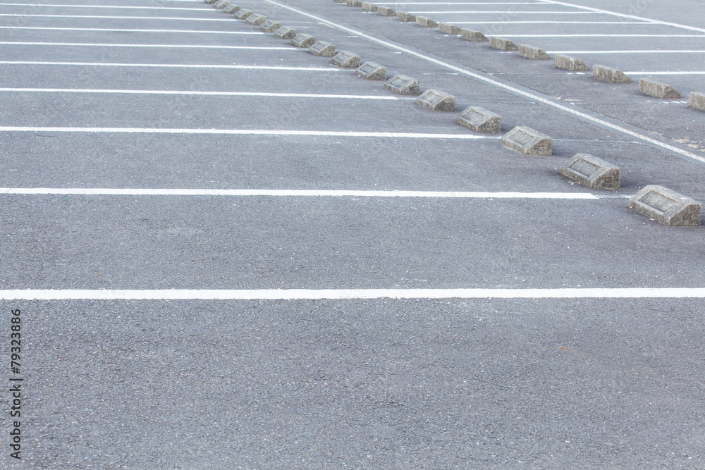 Fototapeta premium Empty Space in a car parking Lot..