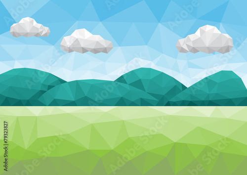 Mountain landscape low poly