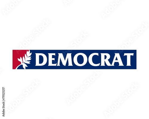 red white blue democrat party logo 39