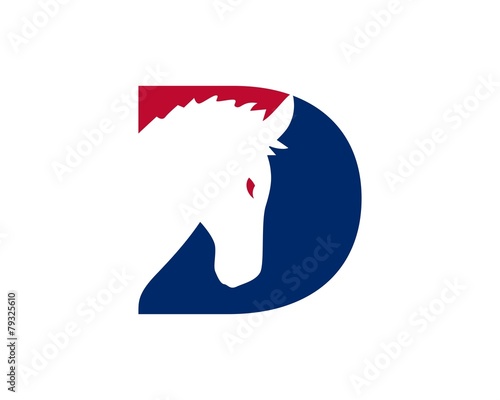 red white blue democrat party logo 35