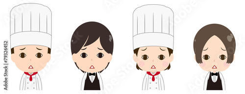コック　ウェイトレス　疑う