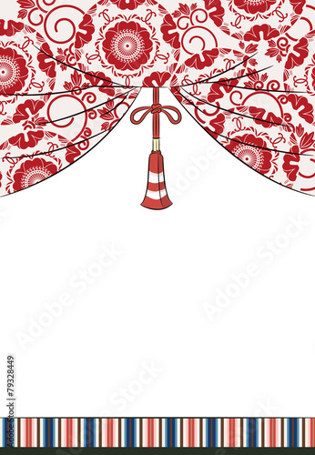 歌川豊国（三代）国貞「内裏びな」幕のイメージイラスト