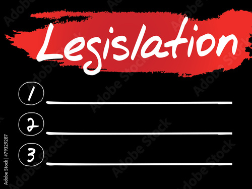 Legislation Blank List, vector concept background