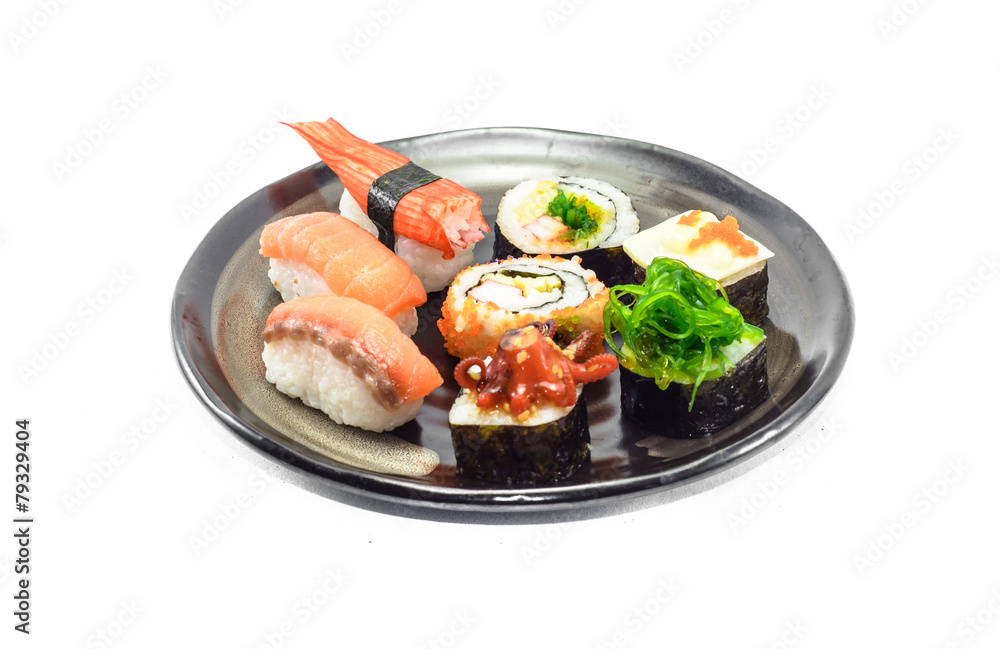 sushi on dish sushi on dish