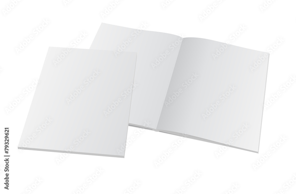 blank opened magazine with cover blank opened magazine with cover