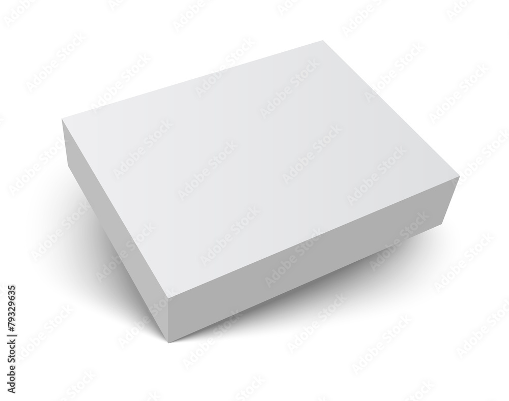 blank packaging box with shadow - obrazy, fototapety, plakaty 