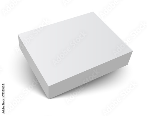 blank packaging box with shadow