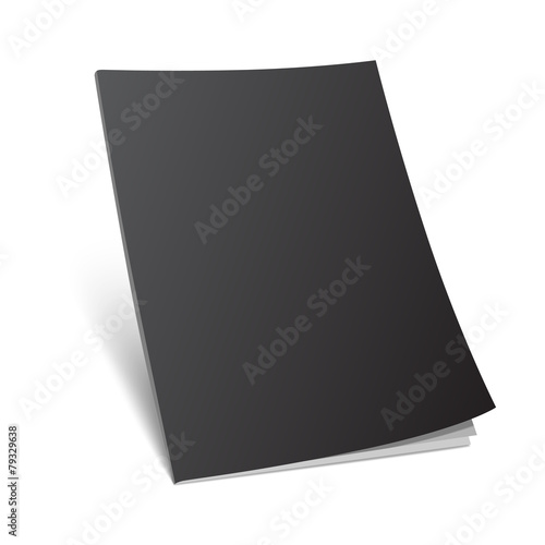 blank standing black magazine cover