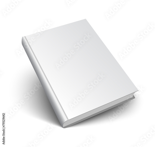blank vector book on white