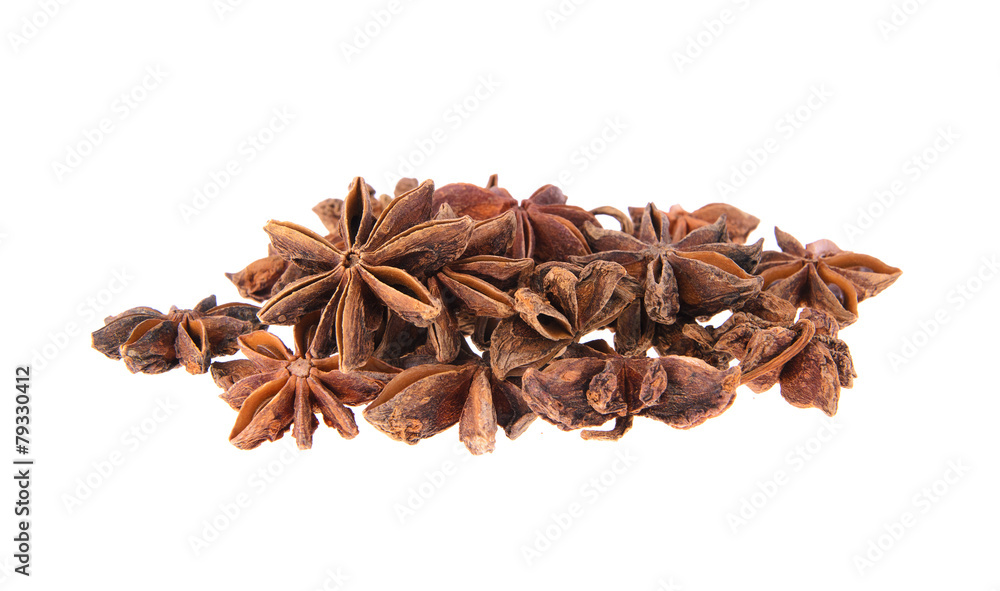 Obraz premium Dried Cinnamon, Anise. Isolated