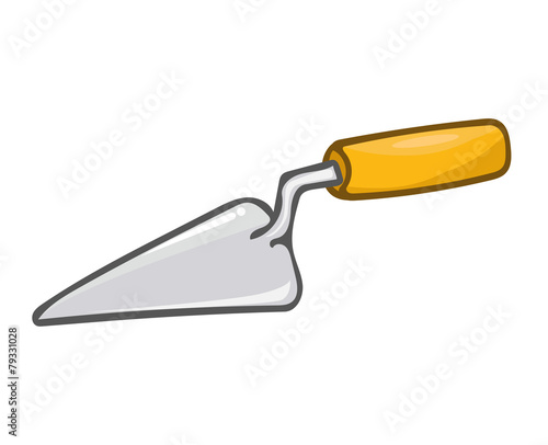 trowel isolated illustration