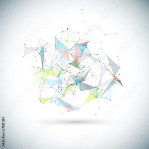 Abstract low poly geometric technology vector design element