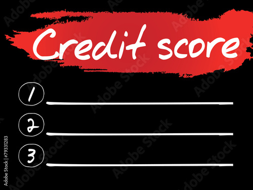 Credit Score Blank List, vector concept background