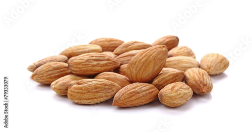 almond nuts isolated on white background
