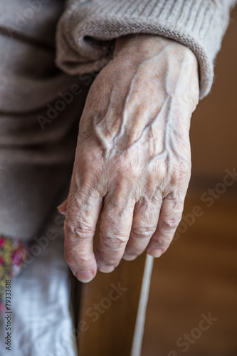wrinkled hand