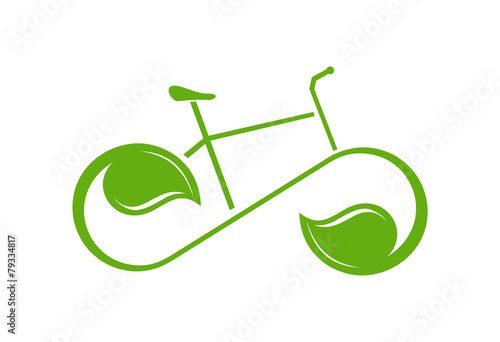 Bike eco logo vector