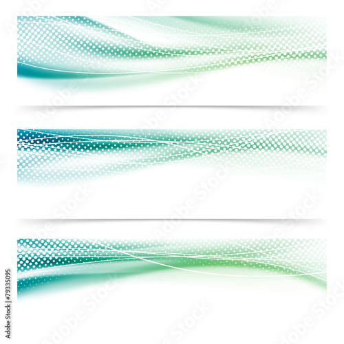 Abstract speed satin swoosh dotted header collection