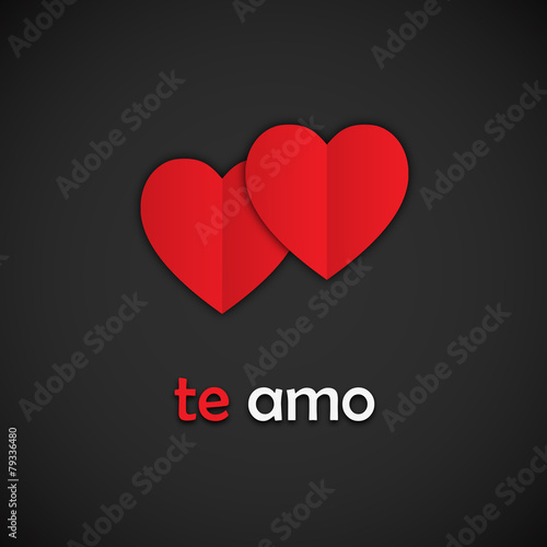 TE AMO tarjeta