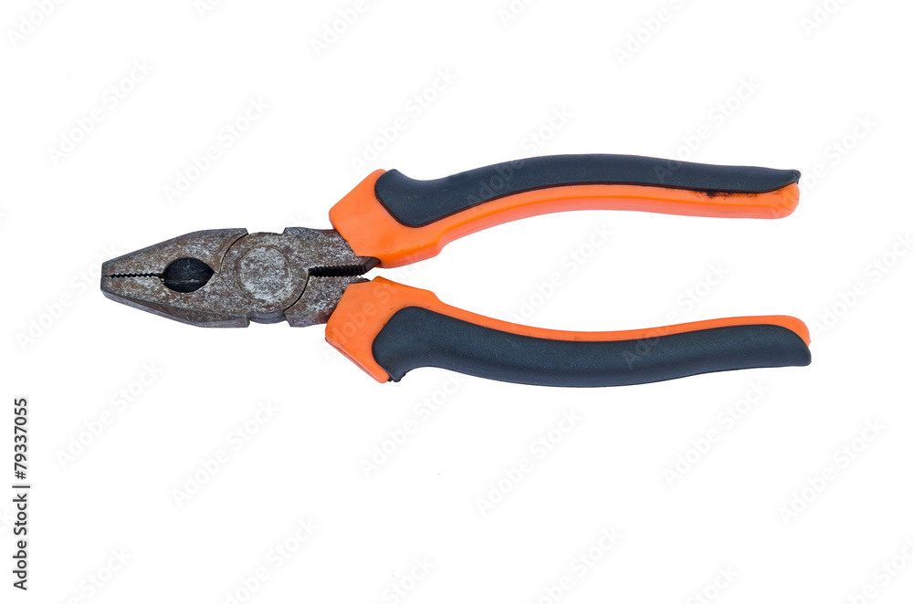 Rusty plier isolated on white Rusty plier isolated on white