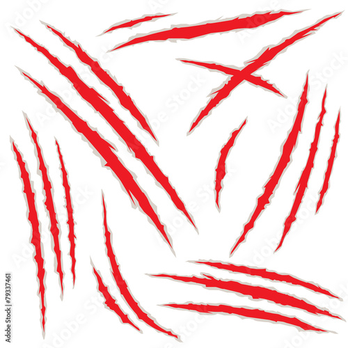 Monster claw hole scratches set