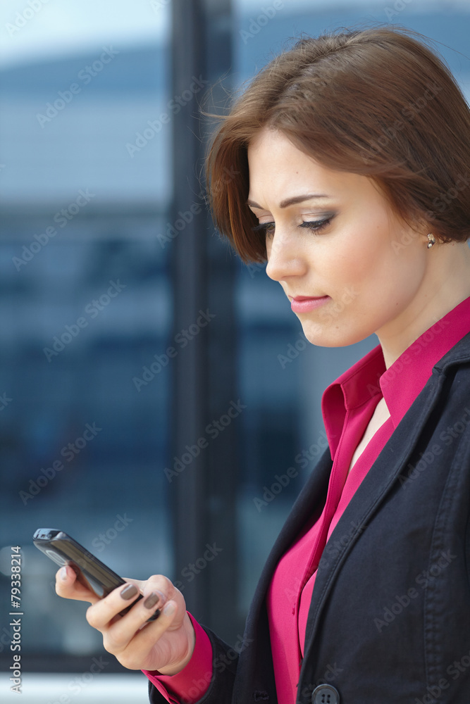 Businesswoman with mobile phone Businesswoman with mobile phone