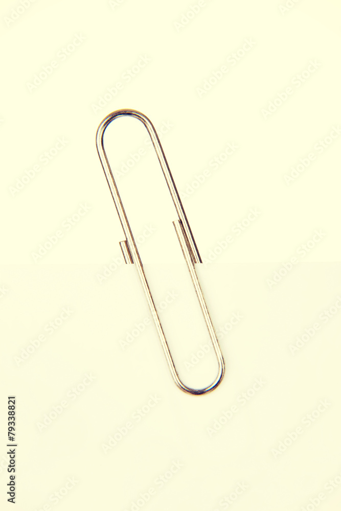 One separated office clip. One separated office clip.