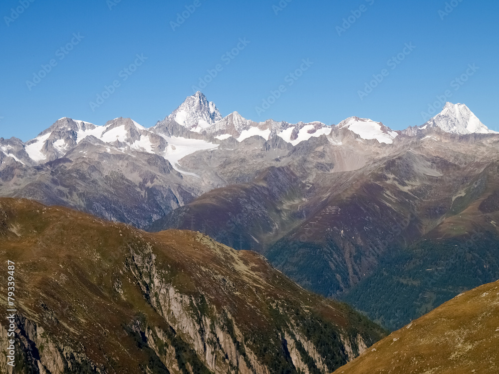 Swiss Alps, View from Nufenen pass Swiss Alps, View from Nufenen pass