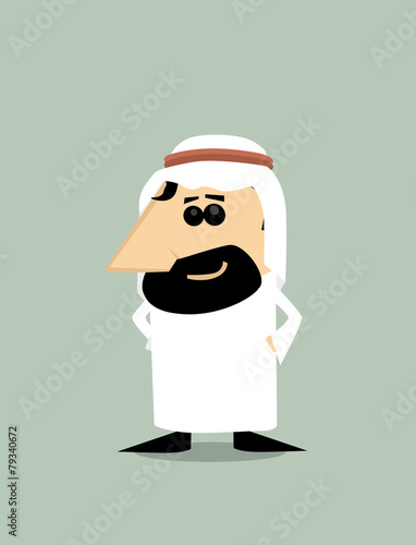 Cartoon Arabic man
