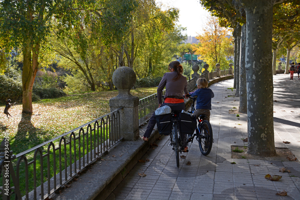 Obraz premium Camino de Santiago en Familia