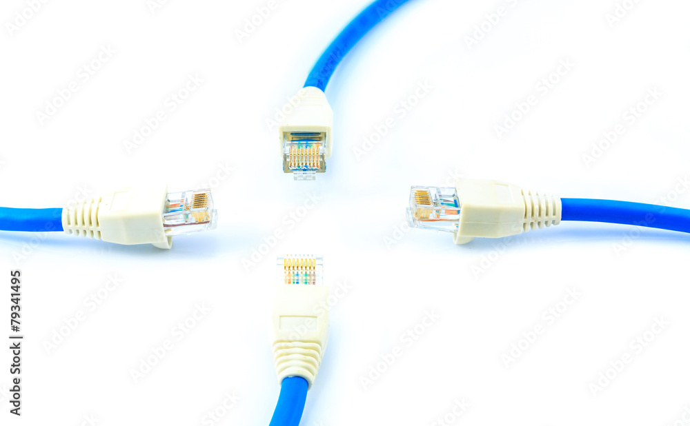 Blue UTP LAN cable Blue UTP LAN cable