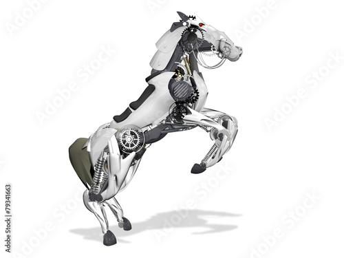 Horse robot. 3d illustration on a white background