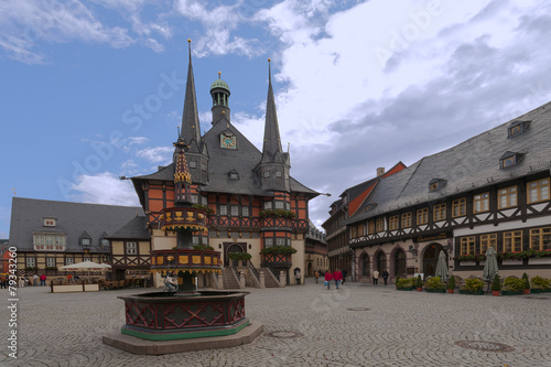 Marktplatz mit Rathaus in Wernigerode